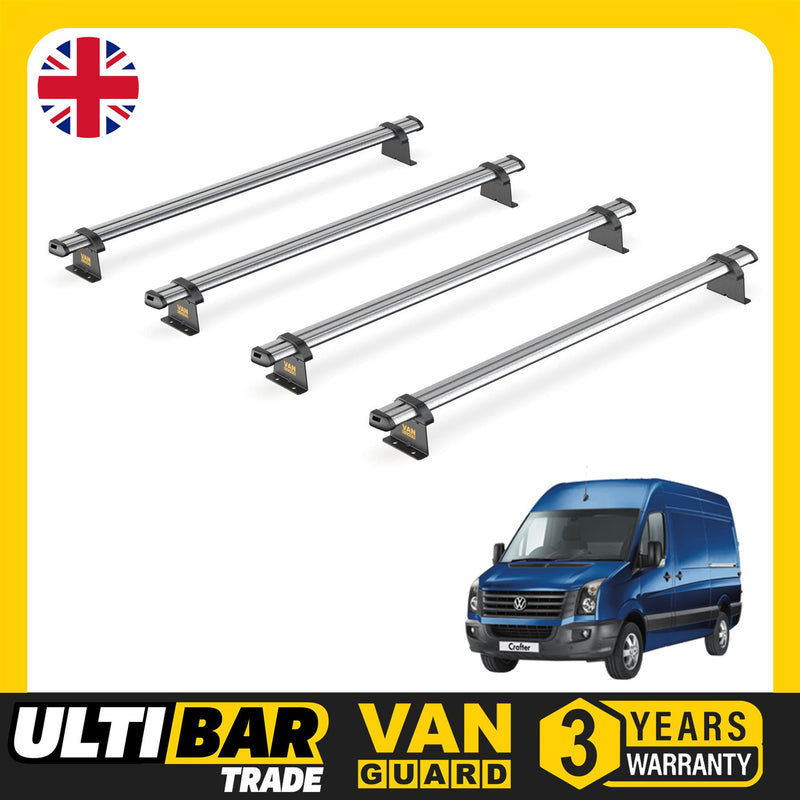 VW Crafter (2006-2017) - 4 Van Guard Ultibar Trade Roof Bars