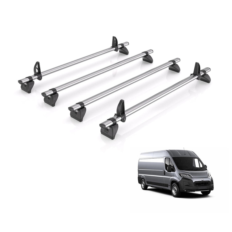 Toyota ProAce (2024-) Max - 4 Rhino Kammbar Fleet Roof Bars (Steel)