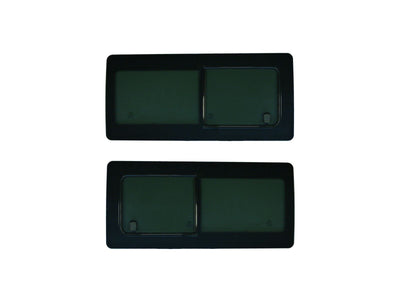 VW Transporter (1990-2003) Driver and Passenger Side Opening Window Privacy Camper Glass with Fitting Kit