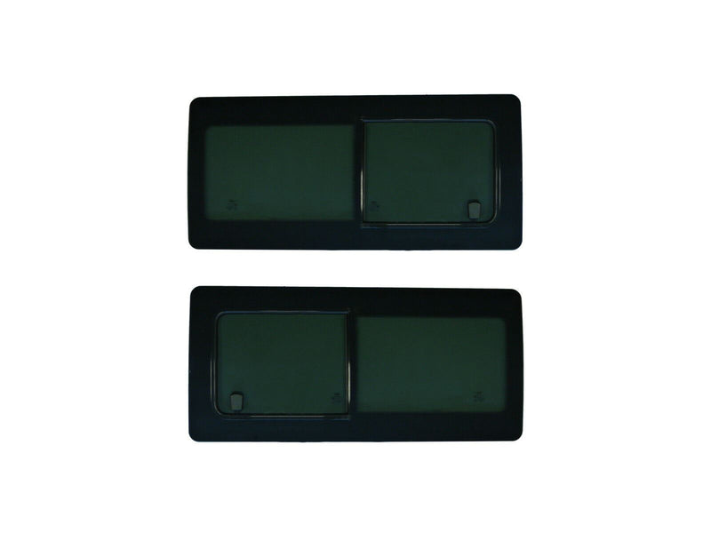 VW Transporter (1990-2003) Driver and Passenger Side Opening Window Privacy Camper Glass with Fitting Kit