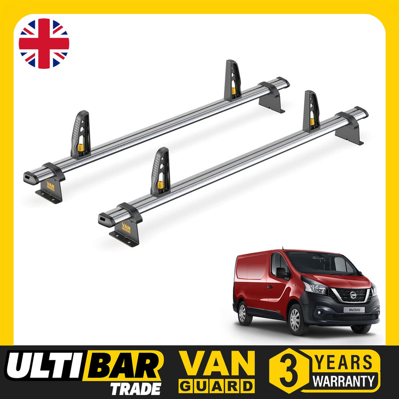 Nissan Primastar Roof Rack for 2002-15 Standard Roof 2 Bars Van Guard Ulti Trade