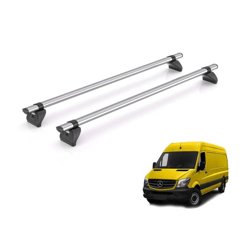 Mercedes Sprinter Roof Rack Fits 2006-18 Models 2x Roof Bars Rhino Kammbar Fleet