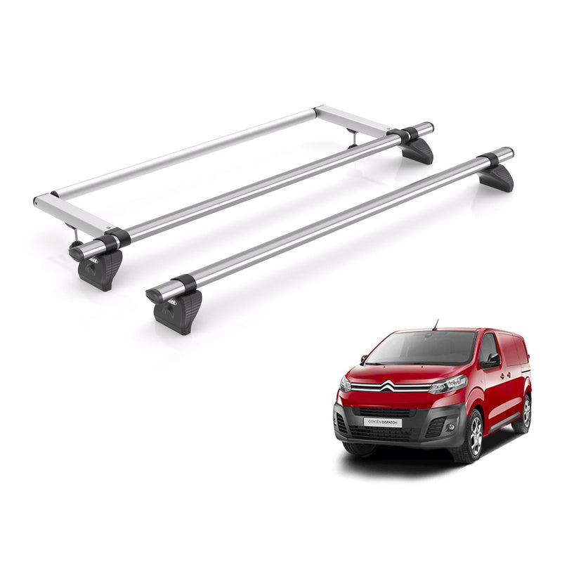 Citroen Dispatch Roof Rack Fits 2016+ XS Models 2x Bars + Roller Rhino Kammbar