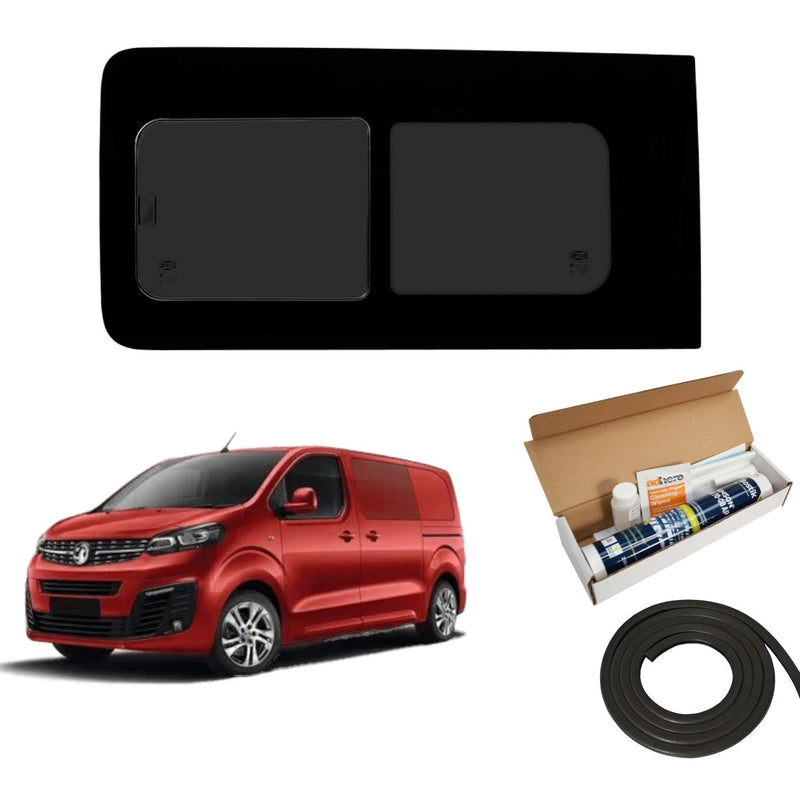 Vauxhall Vivaro LWB (2019-) Passenger Side Opening Window Privacy Camper Glass with Fitting Kit