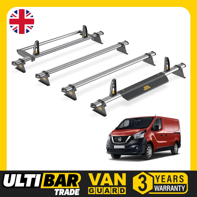 Nissan NV300 Roof Rack for 2016+ 4x Bars & Roller & Loadstops Van Guard Trade