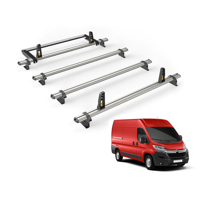 Citroen Relay (2006-) - 4 Van Guard Ultibar Plus Roof Bars + Roller