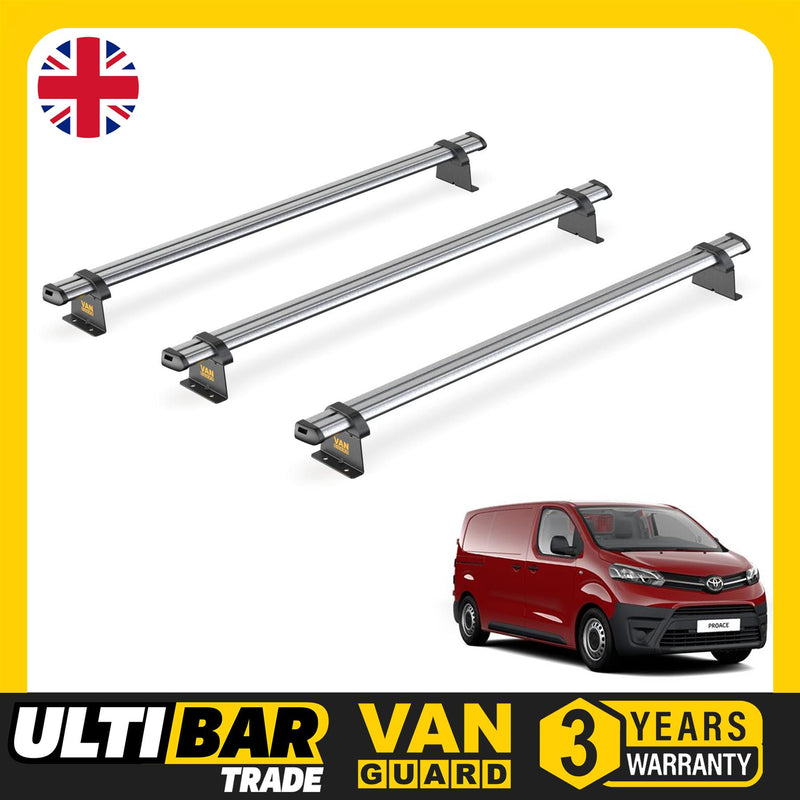 Toyota ProAce (2016-2024) - 3 Van Guard Ultibar Trade Roof Bars