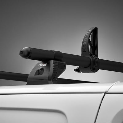 Fiat Talento (2016-2020) - 2 Rhino Kammbar Black Roof Bars + Roller (Aluminium)