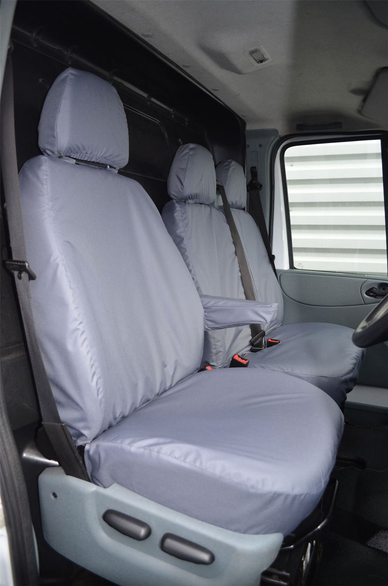 Ford Transit (2000-2014) - Tailored Front Row Seat Covers in Grey (1+2)