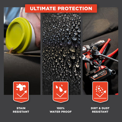 Nissan Navara (NP300 2016-) - Tailored Rear Bench Seat Covers in Black