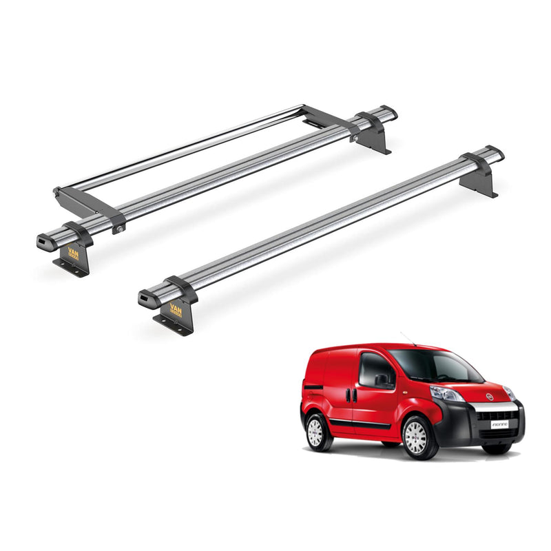 Fiat Fiorino (2008-) - 2 Van Guard Ultibar Trade Roof Bars + Roller