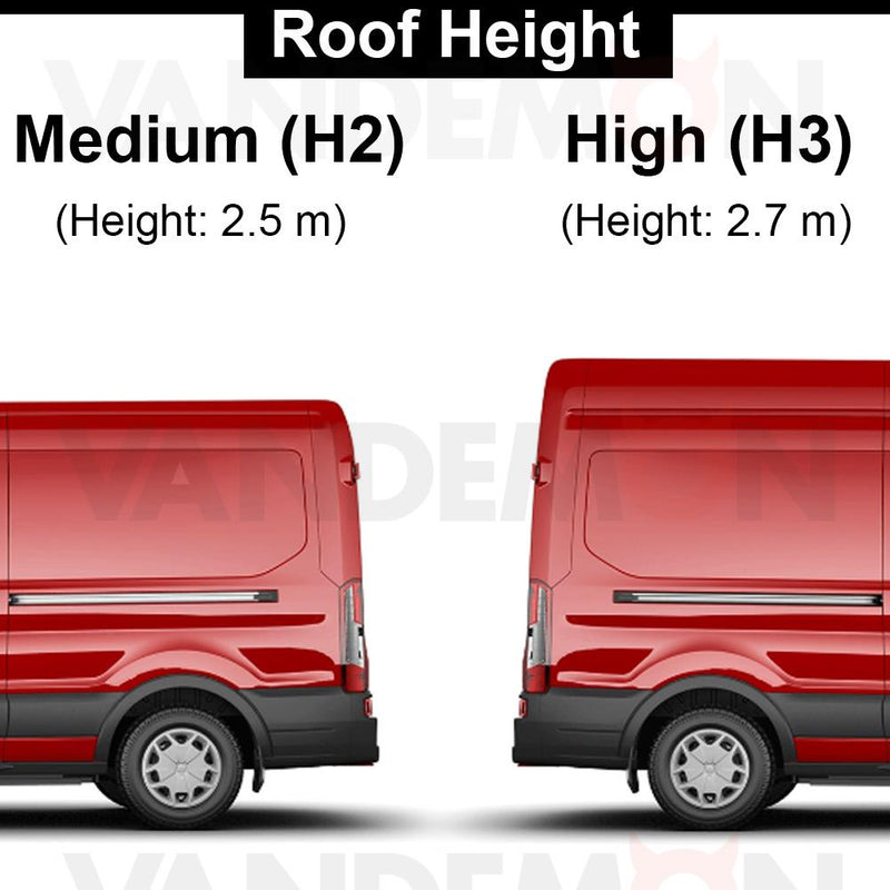 Ford Transit Rear Door Ladder for 2014+ H2 Roof Rack Access 6 Bars Van Guard
