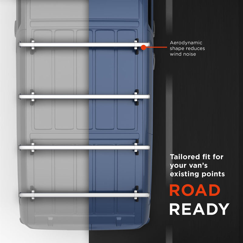 Vauxhall Combo (2012-2018) - 2 Roof Bars & Roller