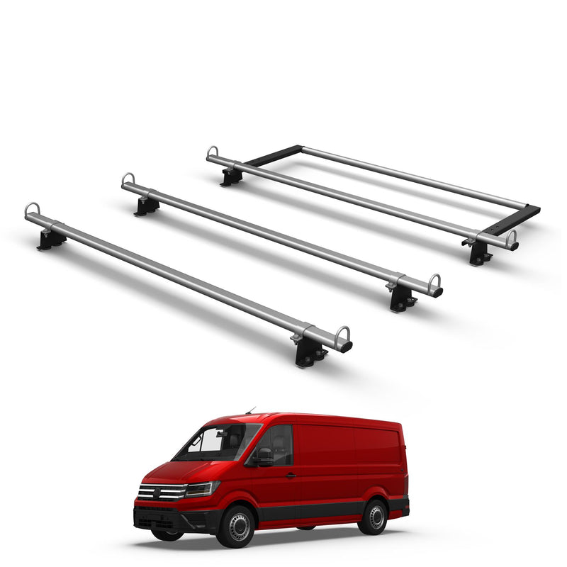 Fiat  Ducato Roof Rack for 2006+ Vans 3x Heavy-Duty Steel Roof Bars