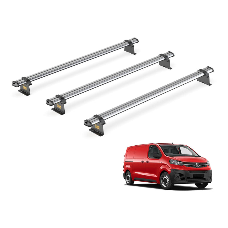 Vauxhall Vivaro (2019-) - 3 Van Guard Ultibar Trade Roof Bars