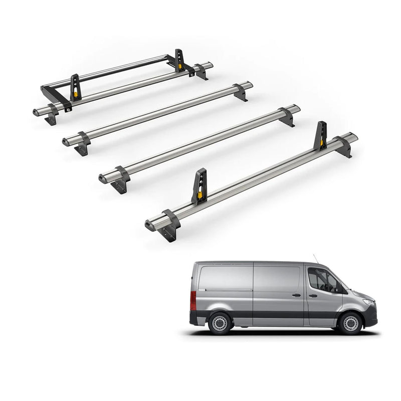 Mercedes Sprinter - 4 Van Guard Ultibar Plus Roof Bars + Roller