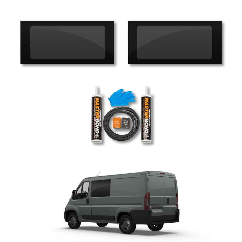 Toyota ProAce Max (2023-) Driver and Passenger Side Fixed Window Privacy Camper Glass with Fitting Kit