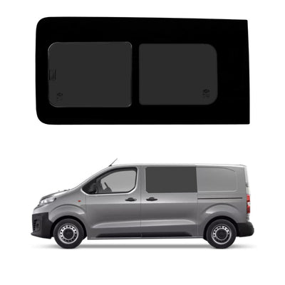 Citroen Dispatch (2016-) - Left Hand Sliding Door Dark Tint Opening Window & Fitting Kit
