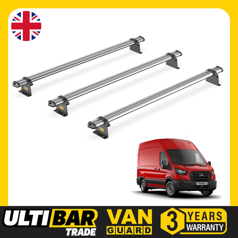 Ford Transit (2013-2024) - 3 Van Guard Ultibar Trade Roof Bars