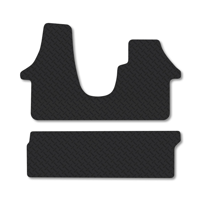VW Transporter T6 (2015-2019) [Kombi] [Double Seat] [Twin Sliding Doors] Rubber Floor Mat