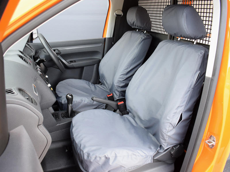 VW Caddy (2004-2015) - Tailored Front Row Seat Covers in Grey (1+1)