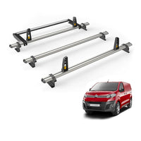 Citroen Dispatch (2016-) - 3 Van Guard Ultibar Plus Roof Bars + Roller