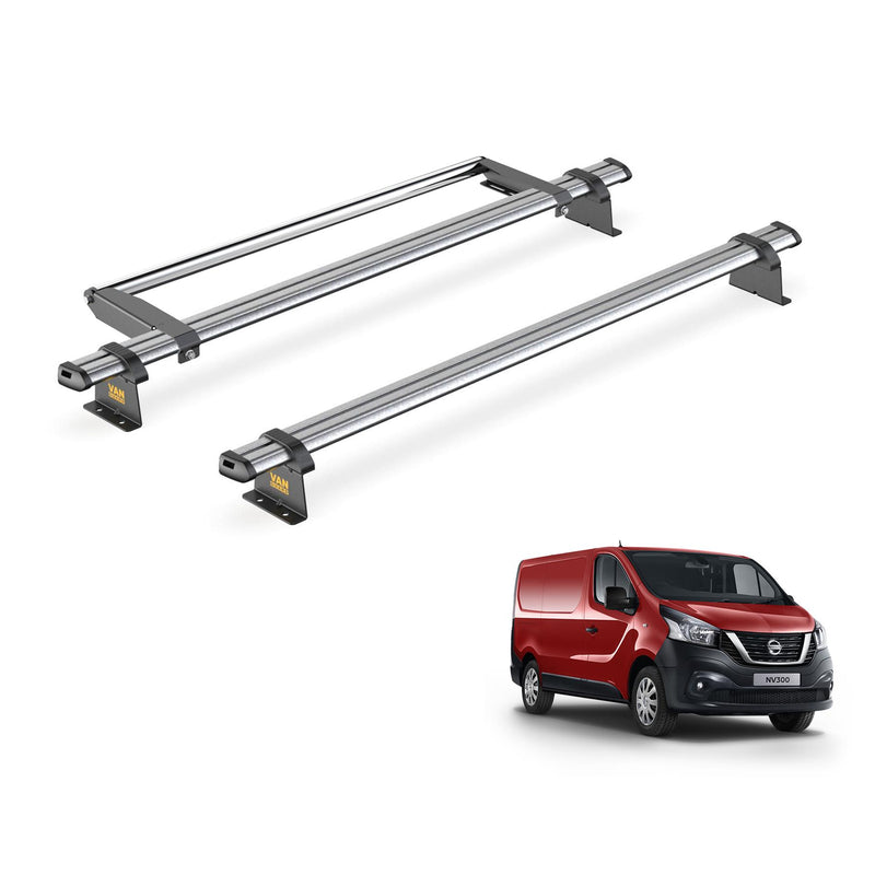 Nissan Primastar (2001-2014) - 2 Van Guard Ultibar Trade Roof Bars + Roller
