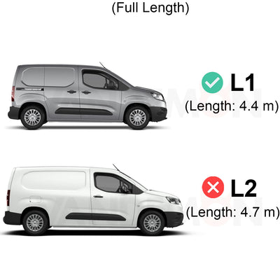 Toyota ProAce City Roof Rack for 2020+ [H1 Roof] 2 Bars & Roller Van Guard Trade