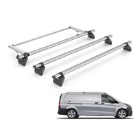 Mercedes Vito Roof Rack For 2015+ Extra Long Wheelbase With Barn Doors 3x Bars