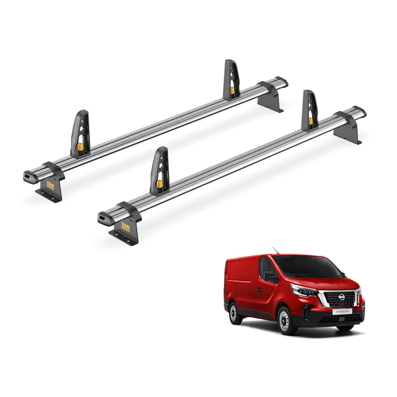 Van Guard Ulti Bar Trade + Loadstops 2 Bars Roof Rack For The Nissan Primastar 2022+ H1