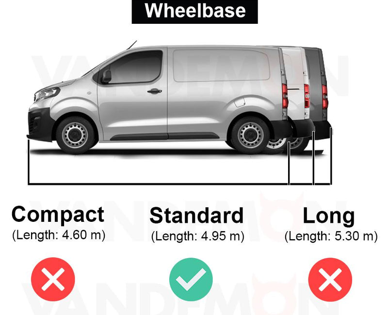 Peugeot Expert (2016-) - 3 Van Guard Ultibar Trade Roof Bars + Roller