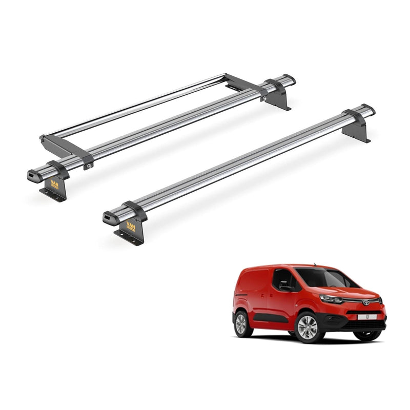 Toyota ProAce City Roof Rack for 2020+ [H1 Roof] 2 Bars & Roller Van Guard Trade