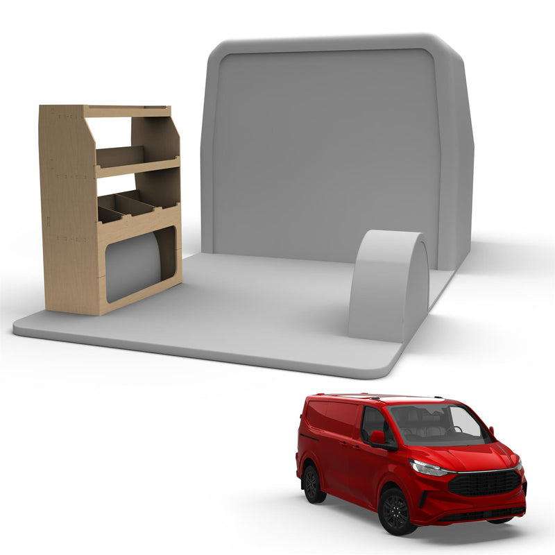 Ford Transit (2024-) Custom Plywood Van Racking - Passenger Side