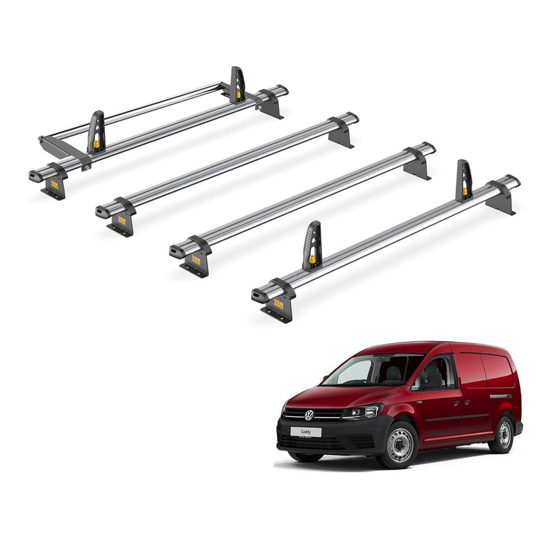 VW Caddy Roof Rack for 2015-2020 Maxi 4x Bars & Roller & Roller Van Guard Trade