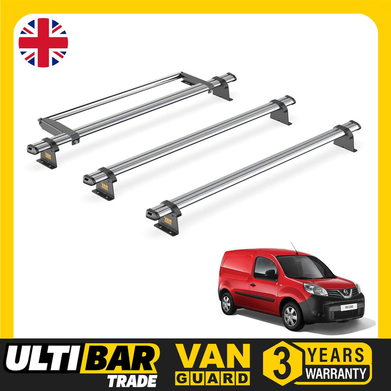 Nissan NV250 Roof Rack for 2019-2021 [L2] 3 Roof Bars & Roller - Van Guard Trade