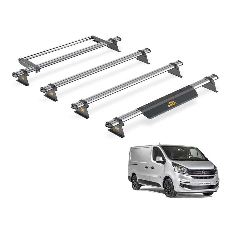 Fiat Talento (2016-2020) - 4 Van Guard Ultibar Trade Roof Bars + Roller