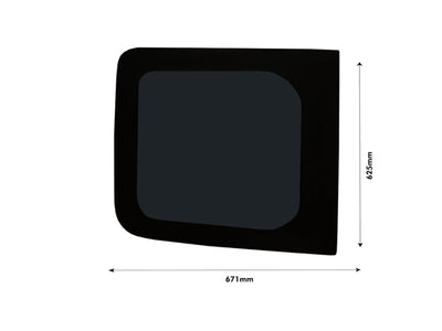 Vauxhall Vivaro (2014-2019) Rear Barn Door Window Privacy Camper Glass with Fitting Kit