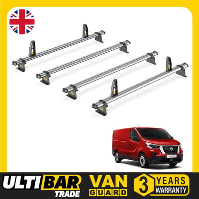 Van Guard Ulti Bar Trade + Loadstops 4 Bars Roof Rack For The Nissan Primastar 2022+ H1