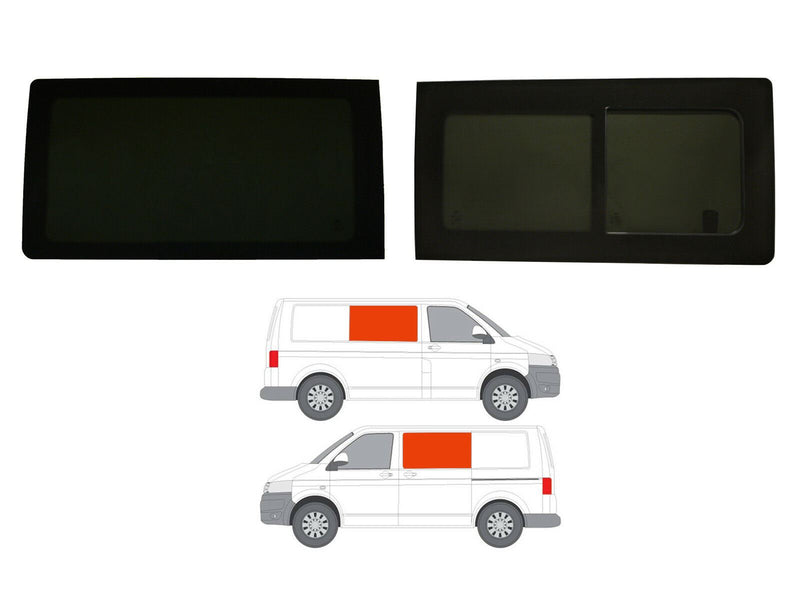 VD Glass - Volkswagen T6 2015-2022 - Lh Side Fixed + Rh Side Open Tint