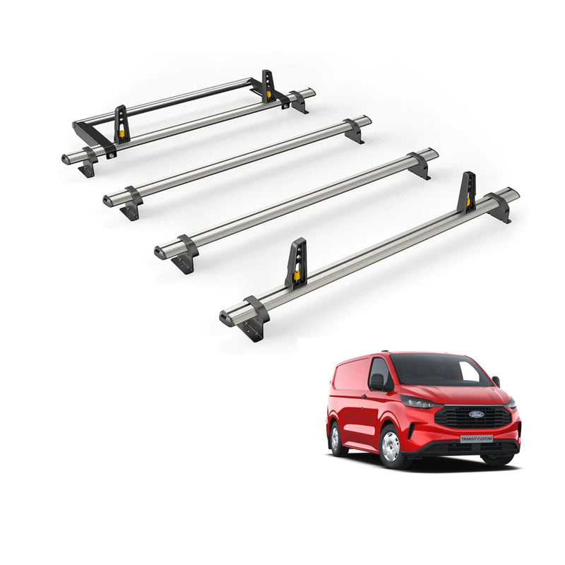 Ford Transit (2024-) Custom - 4 Van Guard UltiBar Plus Roof Bars + Roller