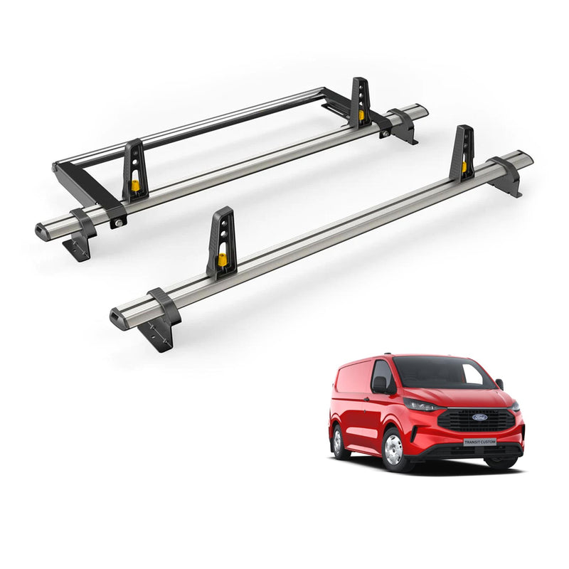 Ford Transit (2024-) Custom - 2 Van Guard UltiBar Plus Roof Bars + Roller