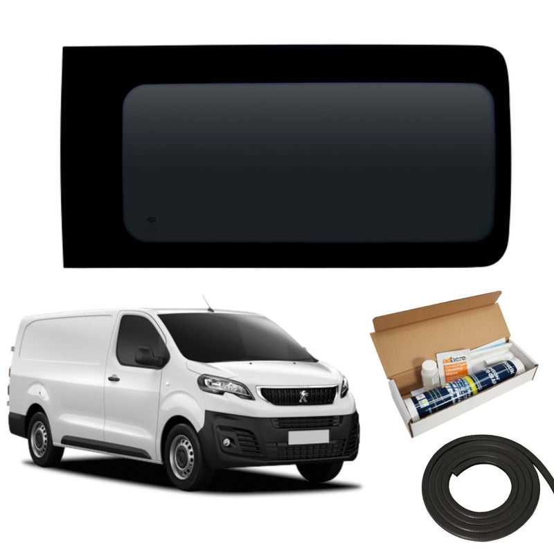 Peugeot Expert (2016-) Driver Side Fixed Window Privacy Camper Glass with Fitting Kit