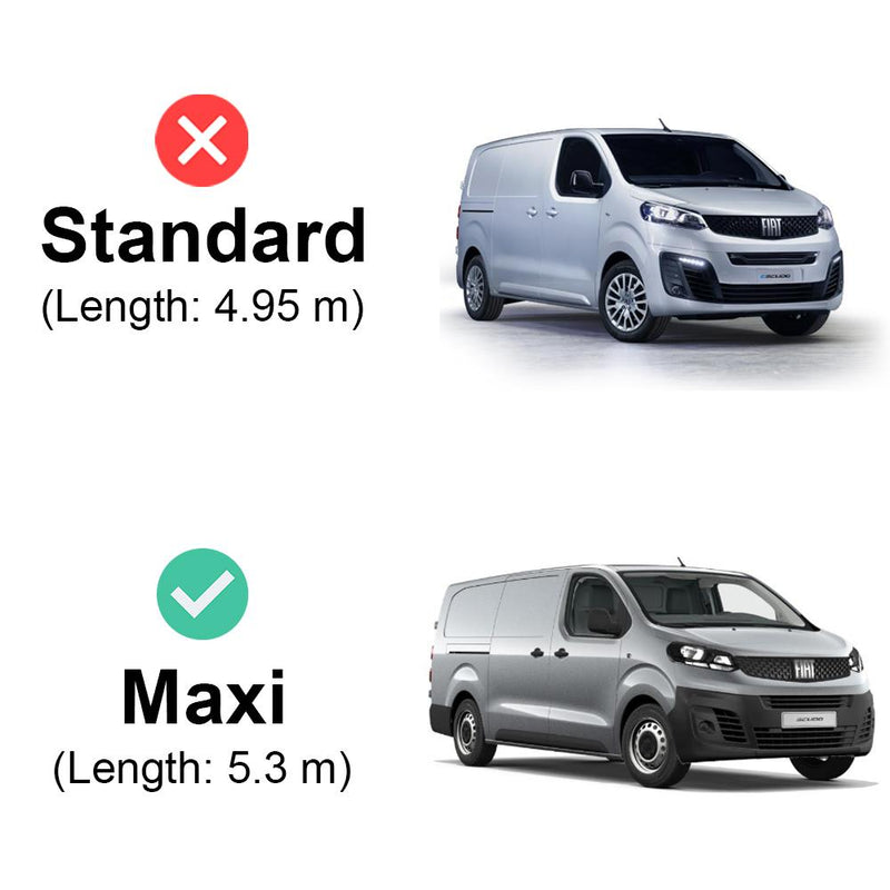 Van Guard Ulti Bar Trade 4 Bars Roof Rack For The Fiat Scudo 2022+