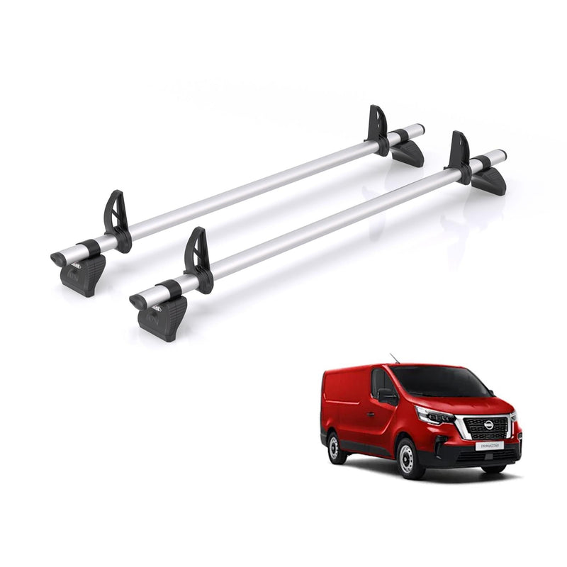 Nissan Primastar (2022-) - 2 Rhino Kammbar Pro Roof Bars (Aluminium)