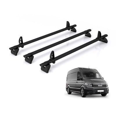 MAN TGE (2017 onwards) - Rhino Kammbar Black Roof Bars