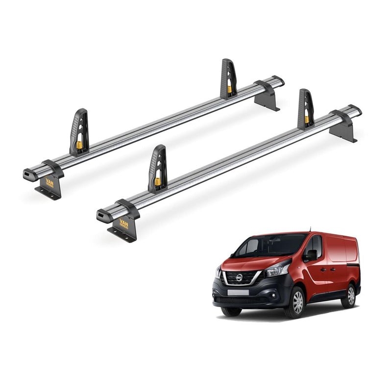 Nissan NV300 Roof Rack for 2016+ 2x Bars + Loadstops Van Guard Ultibar Trade
