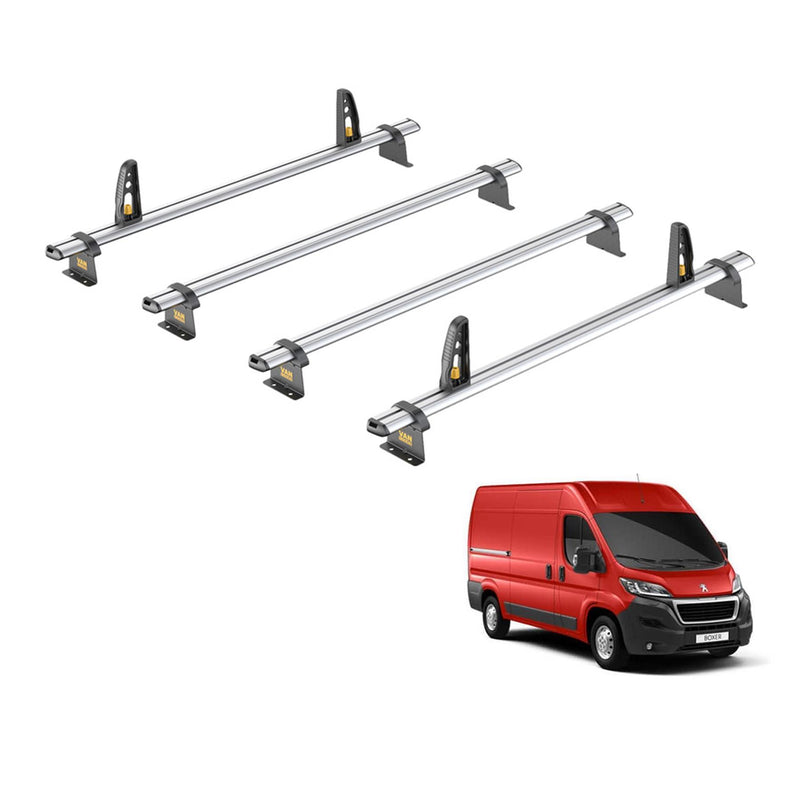 Peugeot Boxer (2006-) - 4 Van Guard Ultibar Plus Roof Bars