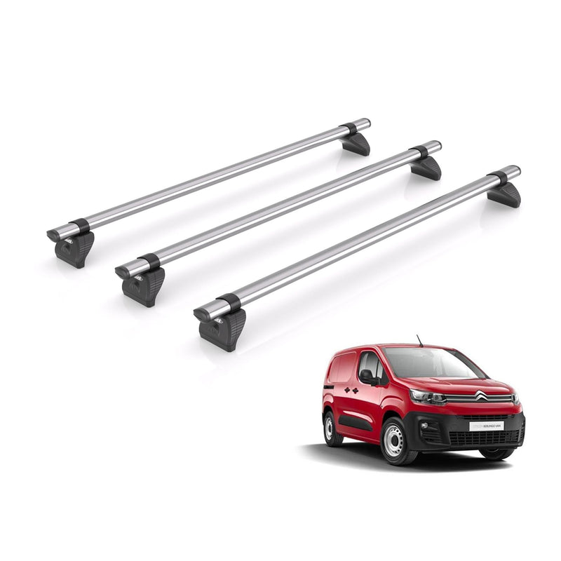 Citroen Berlingo Roof Rack for 2018+ XL Model 3x Roof Bars Rhino Kammbar Fleet