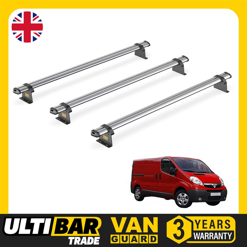 Vauxhall Vivaro (2001-2014) - 3 Van Guard Ultibar Trade Roof Bars