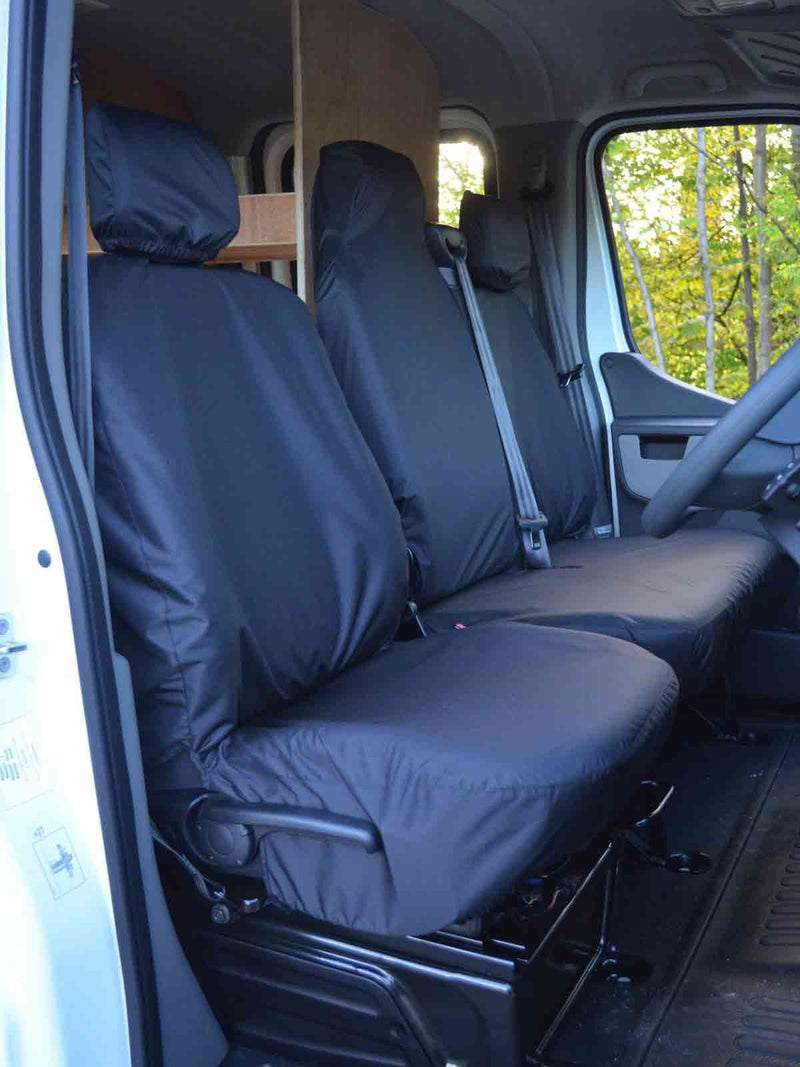 Renault Master (2010-) - Tailored Front Row Seat Covers in Black (1+2)